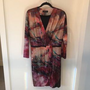 Piazza Sempione wrap style dress. 3/4 sleeve.